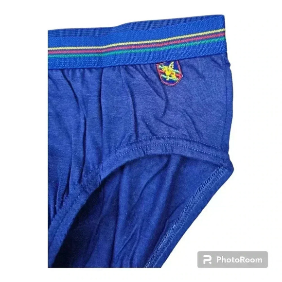 80s Made in the USA mens hip brief by Spring City Knitting Co. royal blue Medium - Picture 2 of 9